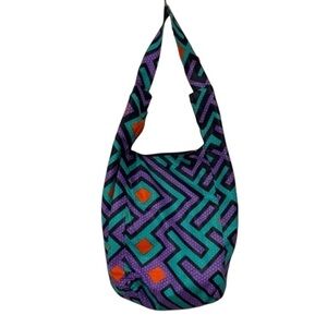 Womens Hippie Crossbody bag, Hobo Hand made Shoulder bag, Tribal Boho 17.5 X 15